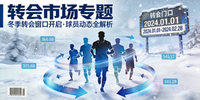 转会市场专题封面：球员转会动态，冬季转会窗口开启