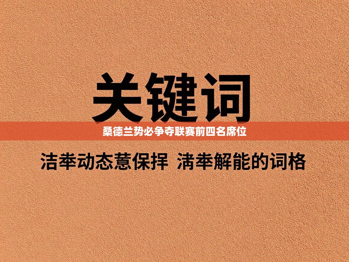 桑德兰势必争夺联赛前四名席位